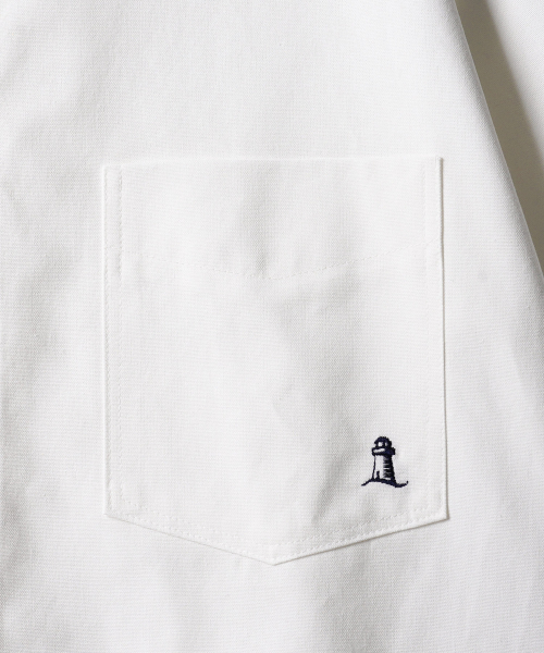 Slick BD Oxford Short Sleeved Shirt Ivory KJSS2638