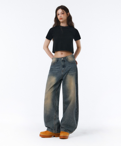 BTB : BREEZE WASHING JEANS [DUSTY BLUE]