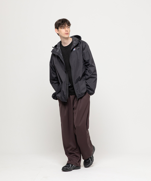 Cooling Point Logo One Tuck Banding Wide Sweat Pants [Brown]