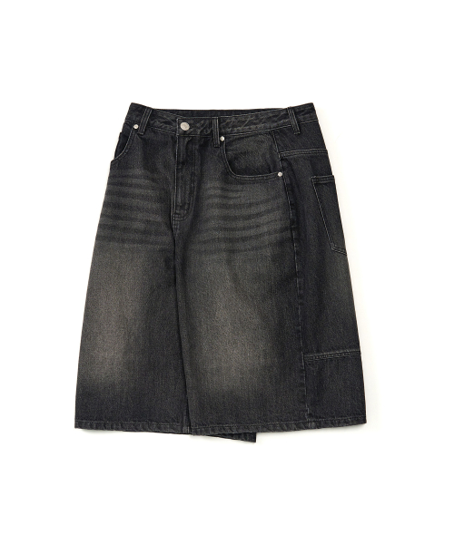 денима брюки (WASHED BLACK)