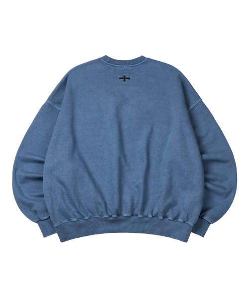 P.Basic cross Sweatshirt _ Smoke blue