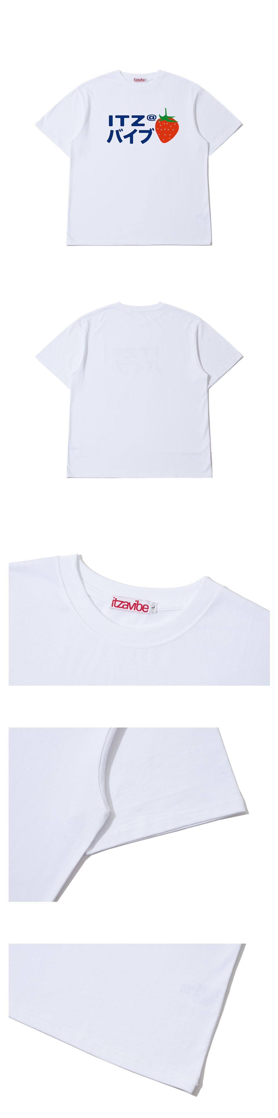 Tシャツ・カットソー ITZAVIBE STRAWBERRY LOGO CROP T SHIRT 5BMR0059 STRAWBERRY LOGO CROP T SHIRT - ITZAVIBE | 60% - Asian