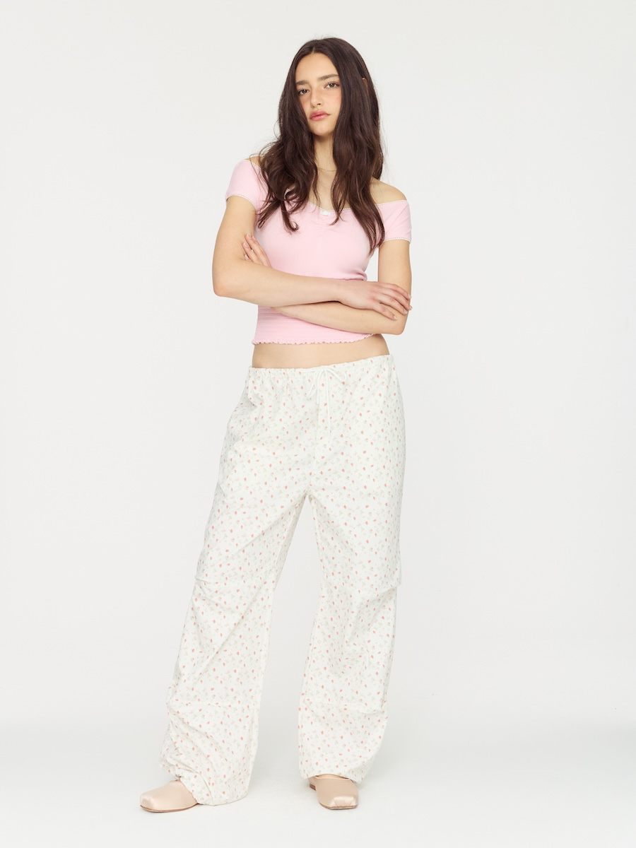 【GLOWNY】25HS★(S,M,L) SUMMER TIME PARACHUTE PANTS SUMMER TIME PARACHUTE PANTS (TEDDY) - GLOWNY