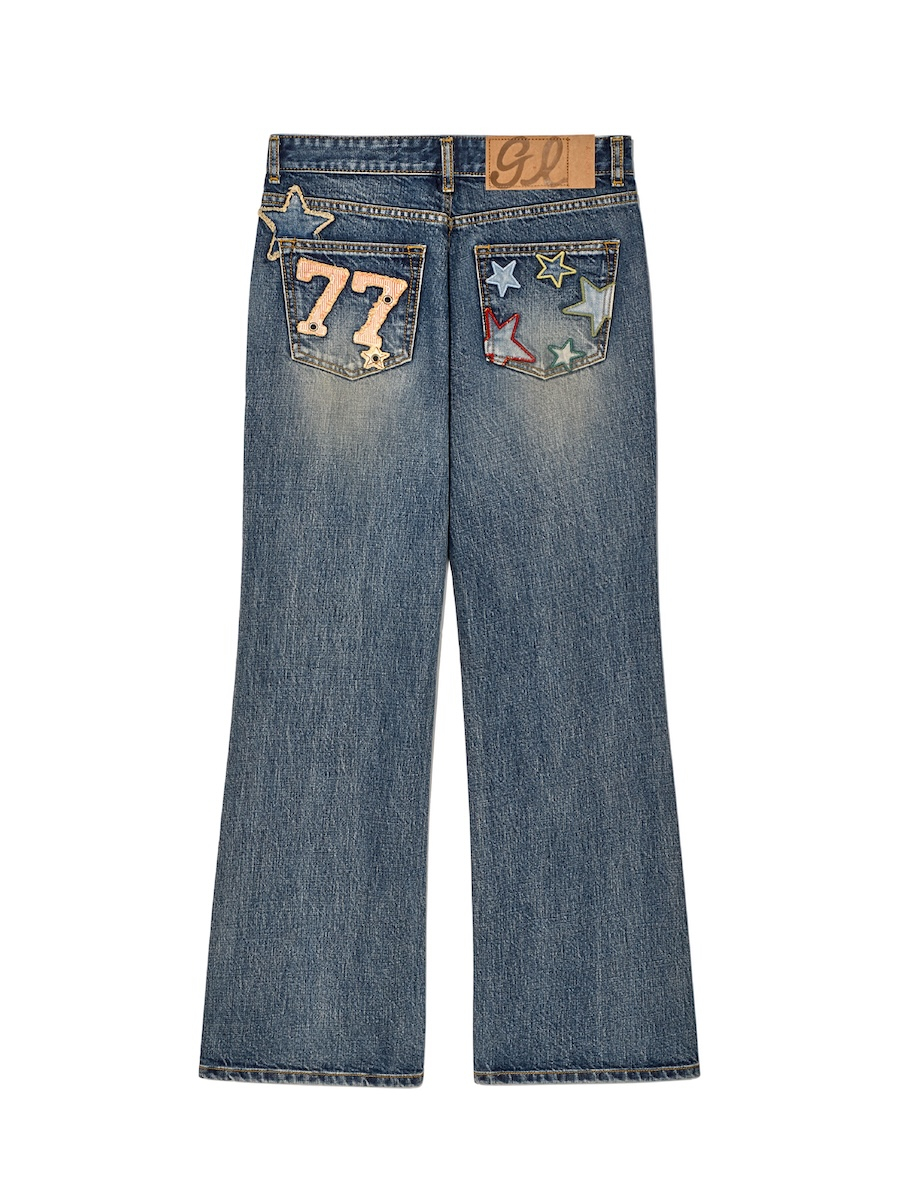 ◆GLOWNY◆ WESTERN FLARE JEANS VINTAGE BLUE GY25HSDN202 MUSINSA | GLOWNY WESTERN FLARE JEANS (VINTAGE BLUE)