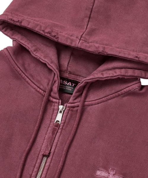 P. Crusades hood zip _ Solid pink