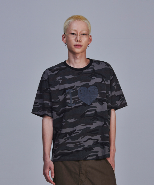 Кроп-футболка I Love [Camo]