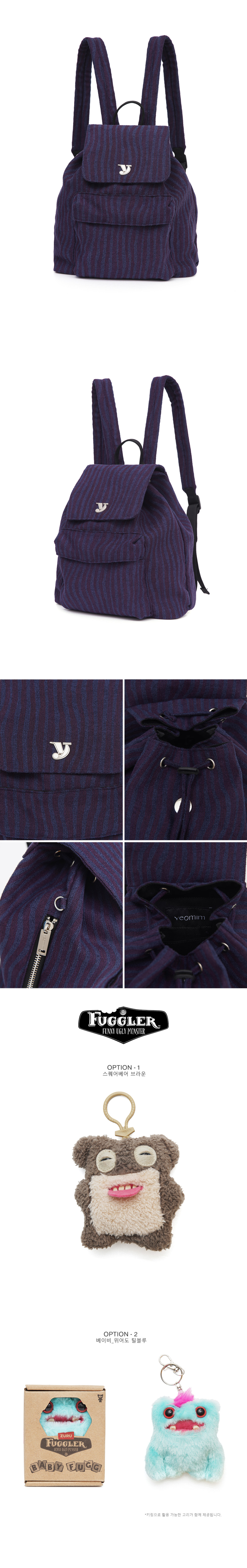 【YEOMIM】X FUGGLER mini day backpack ★送料・関税込★ 여밈(YEOMIM) [X FUGGLER] mini day backpack (purple wave