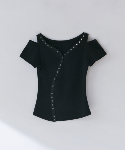 T19.00 snep point короткий-sleeved кардиган чёрный