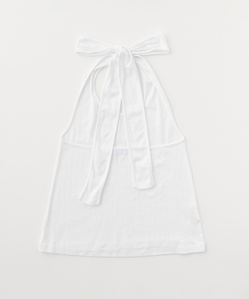 Halter neck scarf top белый