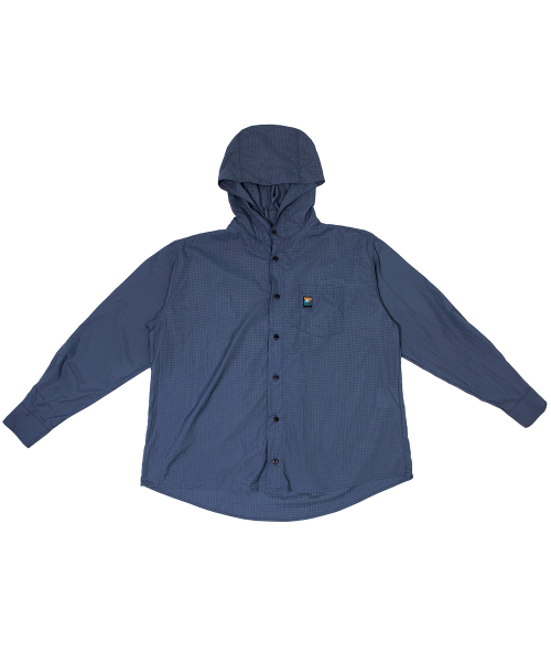 Летняя нейлоновая рипстоп рубашка-худи (Navy)