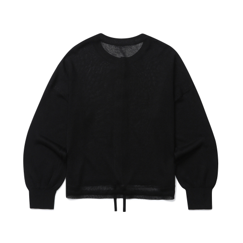 Льняной прозрачный кардиган [Black]