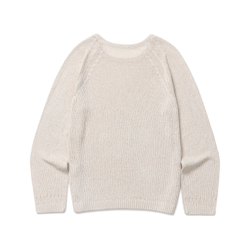 Льняной лонгслив крупной вязки (Natural Beige)
