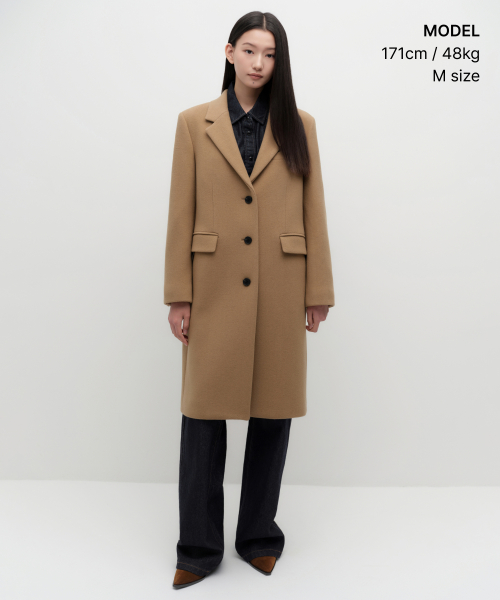 Женское пальто честерфилд Cashmere Blend [Camel]