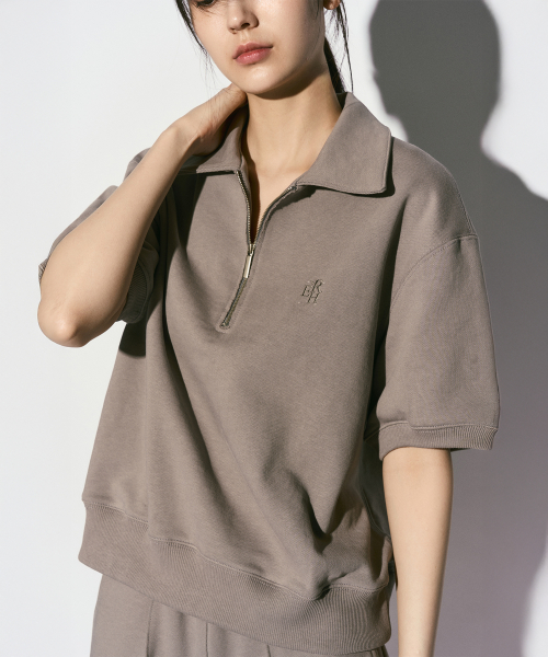 Половинный zip sweatshirt mocha