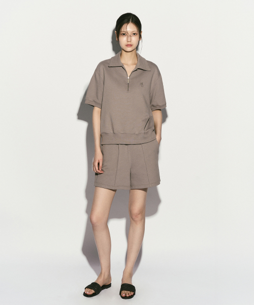Половинный zip sweatshirt mocha