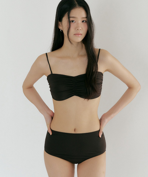 Shirring swim комплект-коричневый