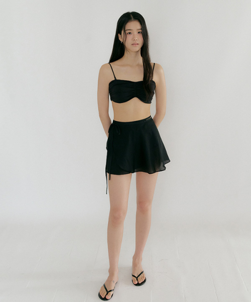 Shirring swim комплект-чёрный