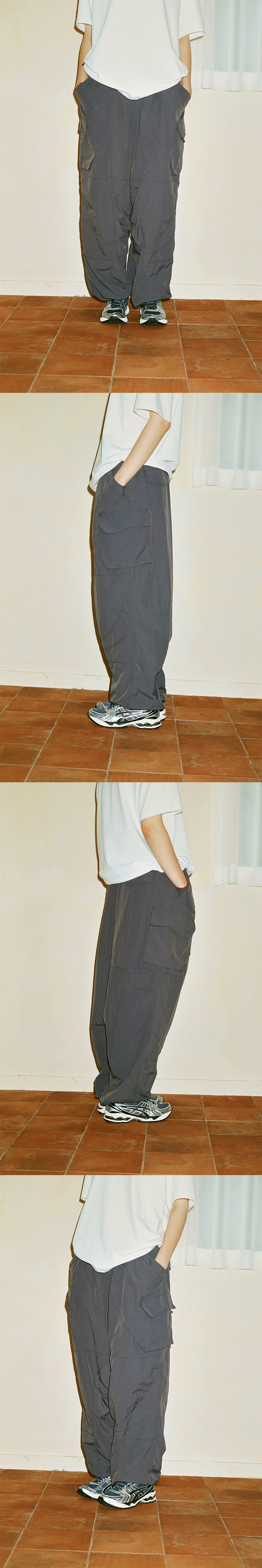 MUSINSA | CPGN STUDIO ASSASSIN Wide Nylon Cargo Pants Charcoal