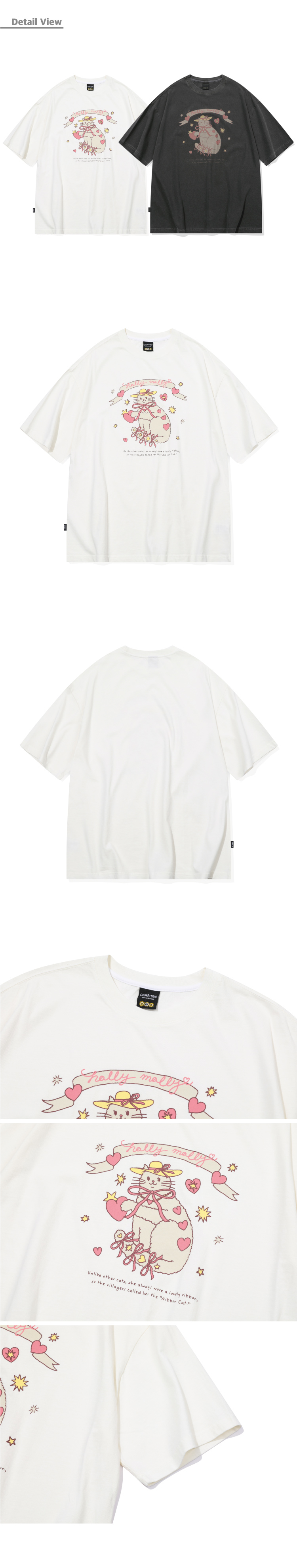 [CPGN STUDIO]25SS★CATS RIBBON PIGMENT SHORT SLEEVE T-SHIRT MUSINSA | CPGN STUDIO Cats Ribbon Pigment Short Sleeve T
