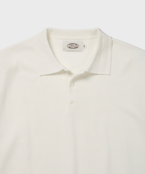 Essential polo половинный вязаный белый