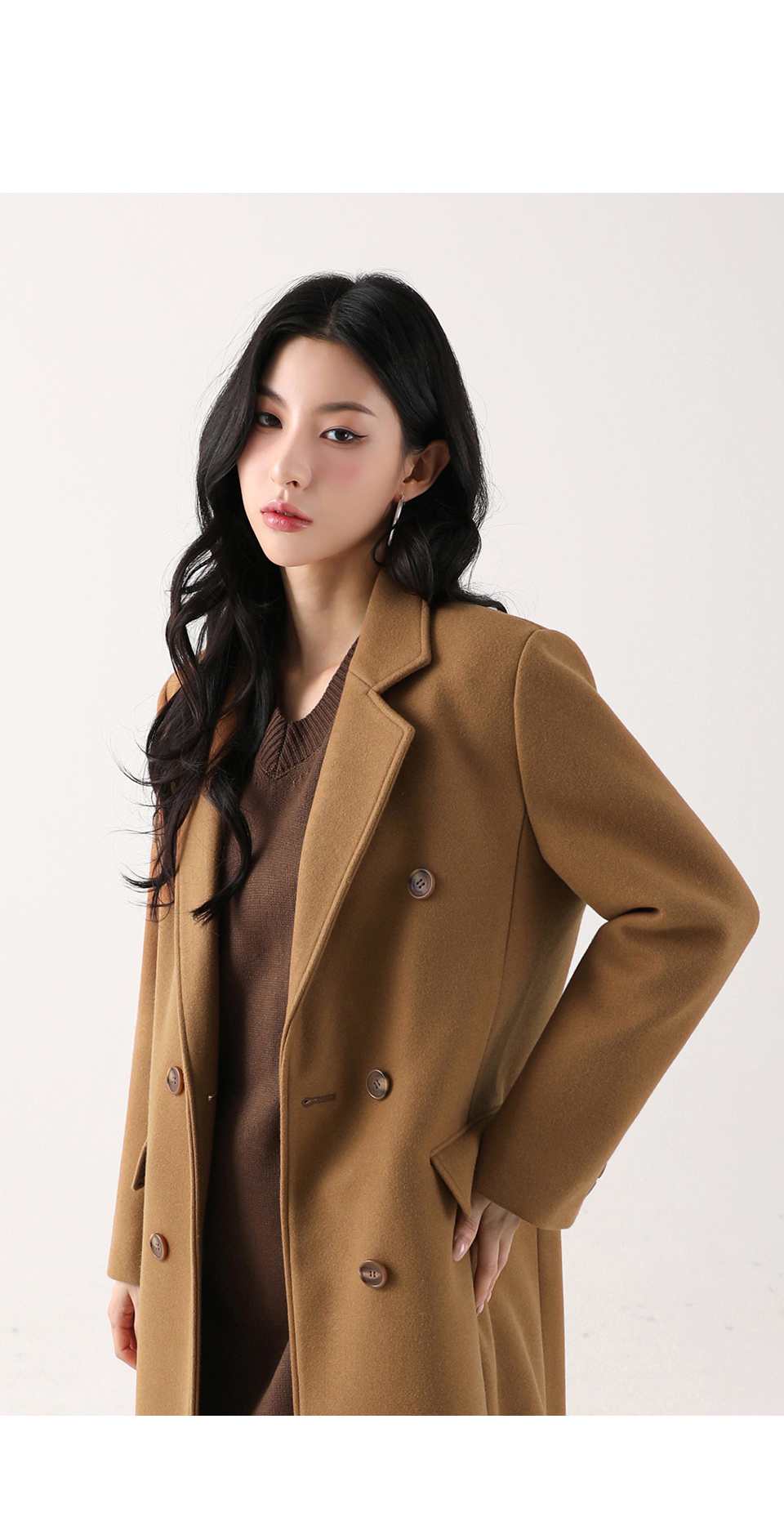 어반드레스(AVANDRESS) Anna Double Long Coat BLACK - 사이즈 & 후기