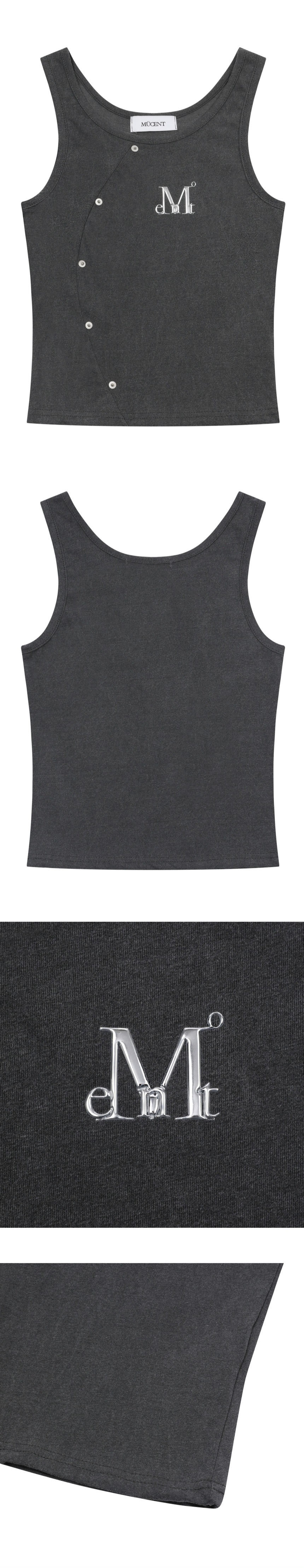 ★MUCENT★ Shat Rivet Pigment Cut l Logo Sleeveless Nash MUSINSA | MUCENT Shat Rivet Pigment Cut Metal Logo