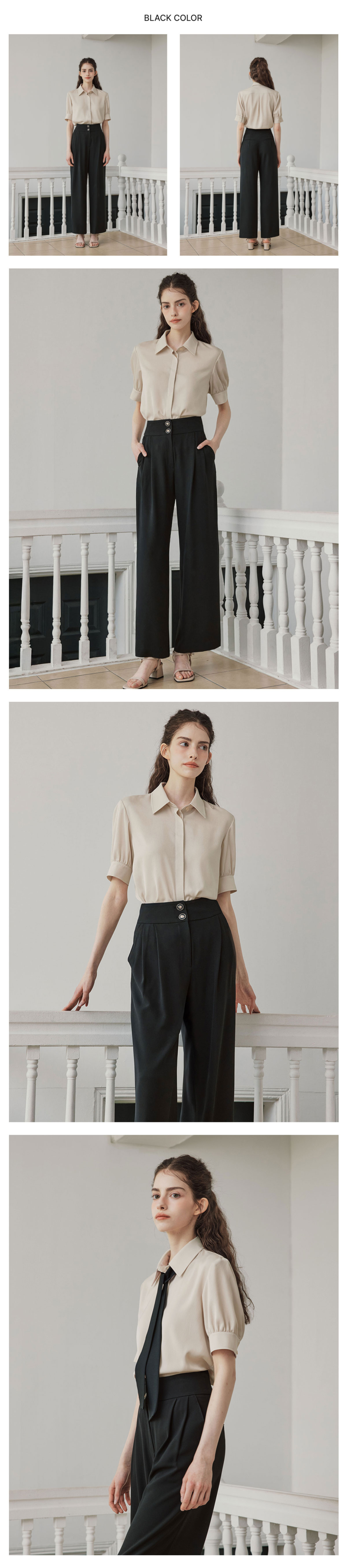 【NONCODE】Pura Wide Pintuck Slacks Bent Wide Pintuck Slacks - NONCODE | 60% - Asian Fashion