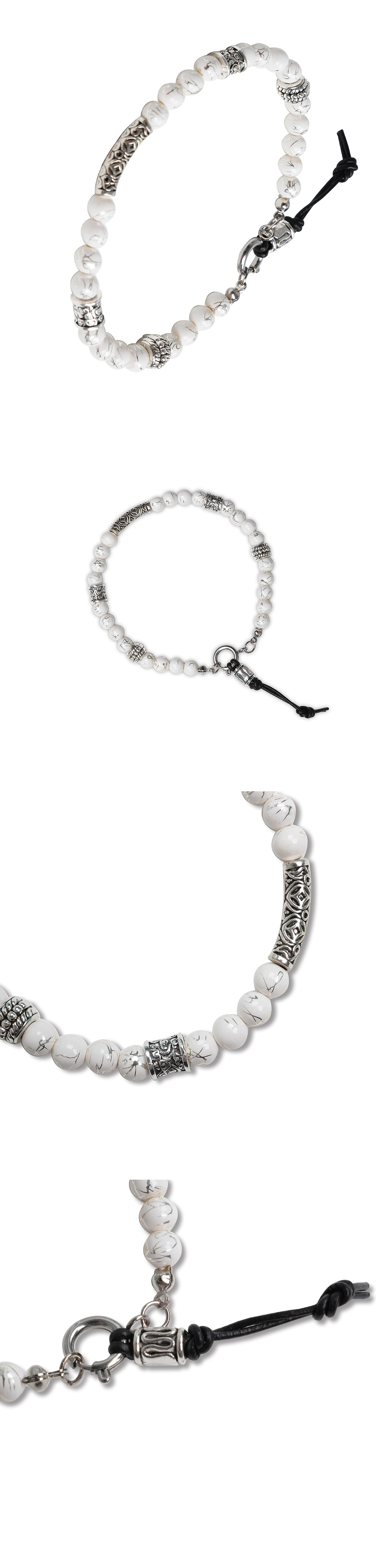 MUSINSA公式 | DOFFJASON Ethnic Jamstone Bracelet WHITE