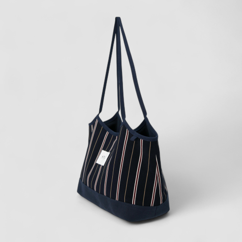 Marée Ligne Bag – Soft Tidal Stripe _ [Navy]