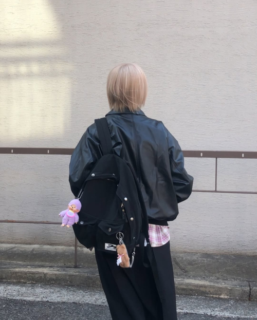 Trucker Jacket Backpack in Black