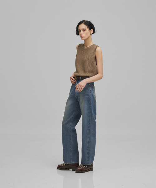 w. Heritage Kuroki Denim Pants (Mid Bule)
