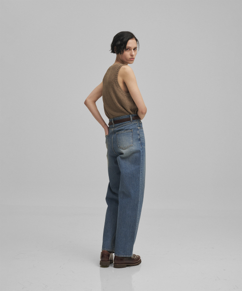 w. Heritage Kuroki Denim Pants (Mid Bule)