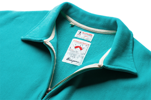 CLASSIC QUARTER ZIP H/S SWEATSHIRT [TURQUOISE BLUE]