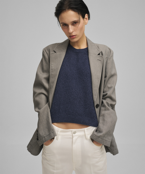 w. Paper Tencel Vest (Indigo)