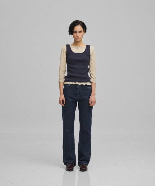 w. Scoop Neck Tank (Navy)