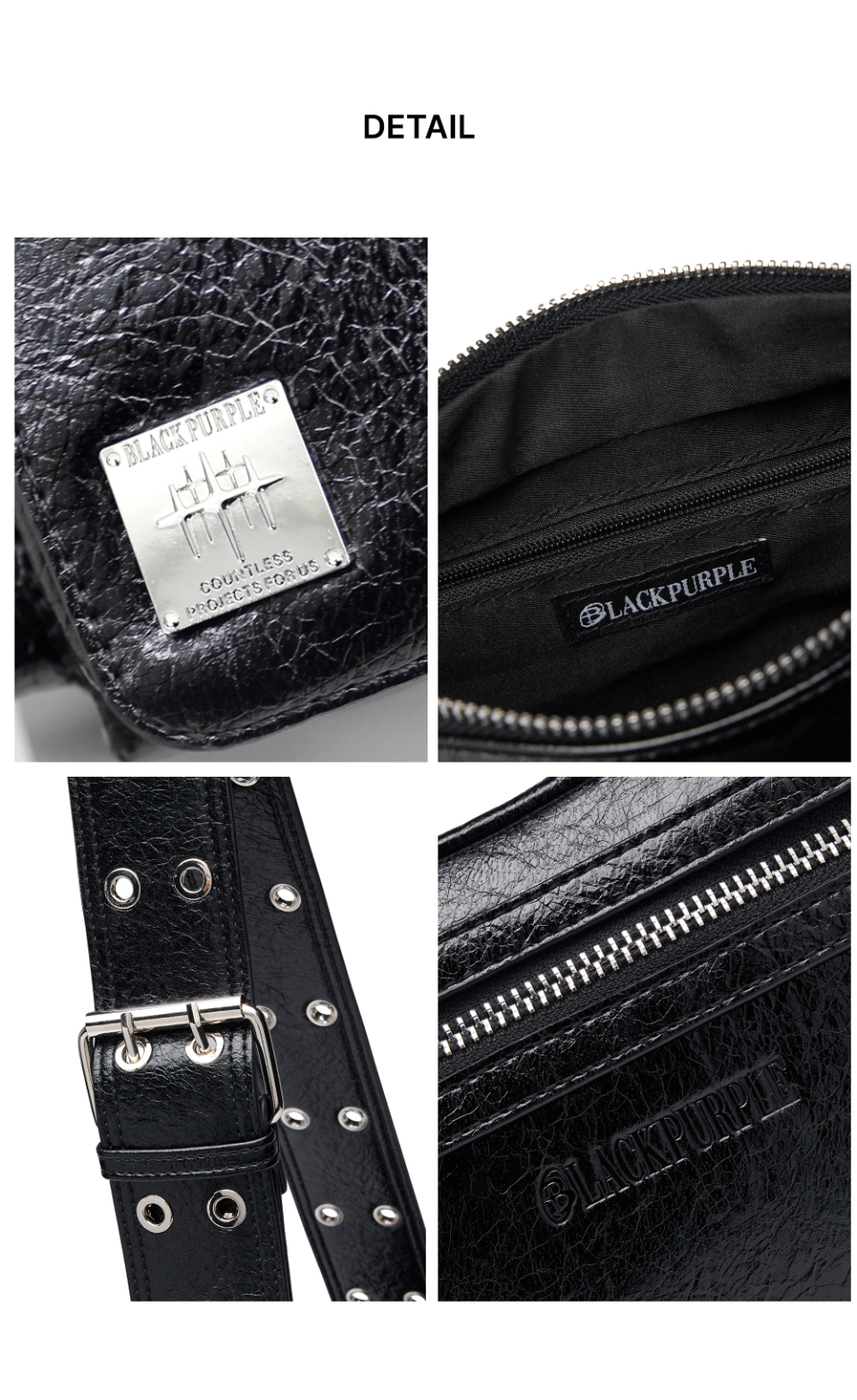 MUSINSA | BLACK PURPLE Mini Fortress Bag-Black