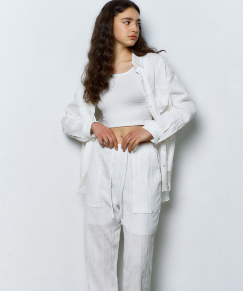 Брюки на резинке Loen [White]