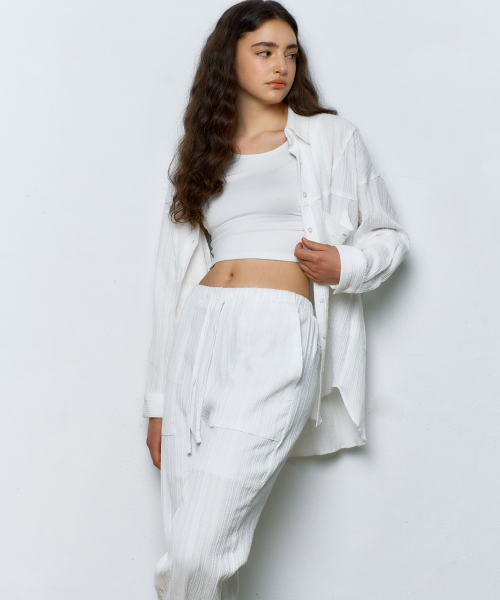 Брюки на резинке Loen [White]