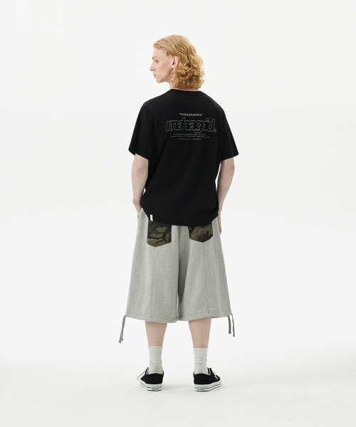 BERMUDA CAMO POCKET SWEATSHORT GREY(MG2FMMPA05A)
