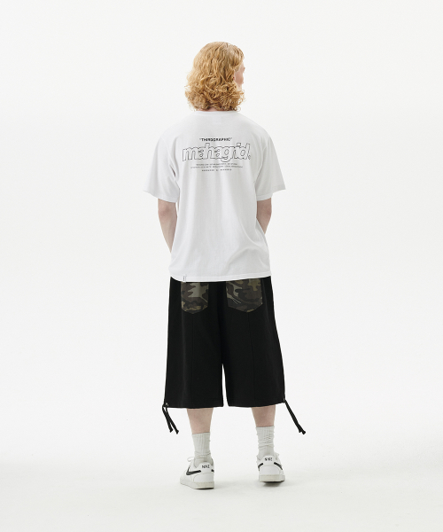 BERMUDA CAMO POCKET SWEATSHORT BLACK(MG2FMMPA05A)