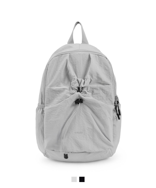 Классический нейлоновый рюкзак со сборками Light grey