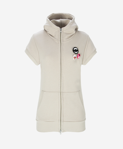 DEVIL HOODIE with PIN BUTTON SAND