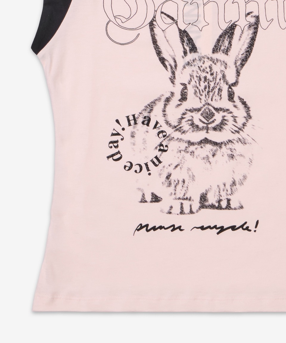 MUSINSA | GANNI Basic Jersey Bunny Raglan Short Sleeve T