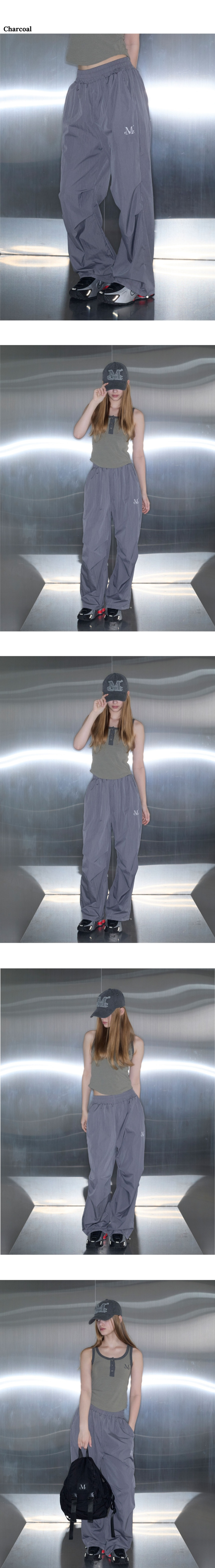 ★MUCENT★ Bilbao Poly Nylon Parachute String Wide Pants Uni MUSINSA | MUCENT Bilbao Poly Nylon Parachute String Wide