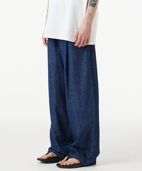 [2PACK] Linenlike Bendable Semi-wide Denim Pants (2COLOR)