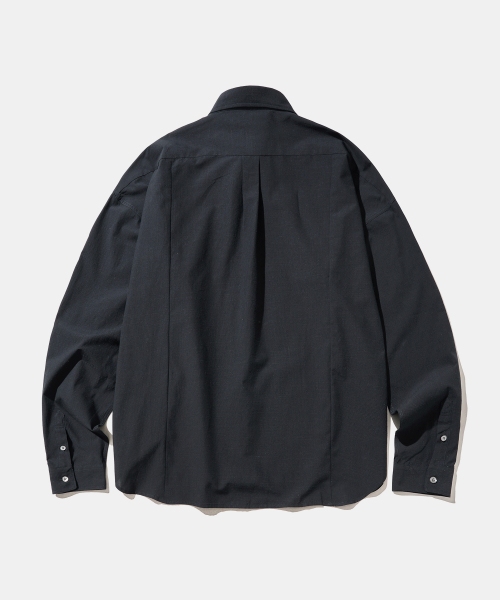 UV Airy Black Linen Shirt S174
