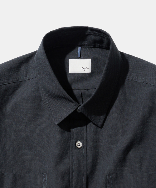 UV Airy Black Linen Shirt S174