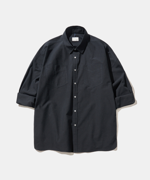 UV Airy Black Linen Shirt S174