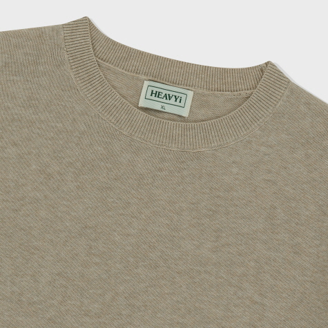 Плотный трикотажный топ с круглым вырезом Light Grey