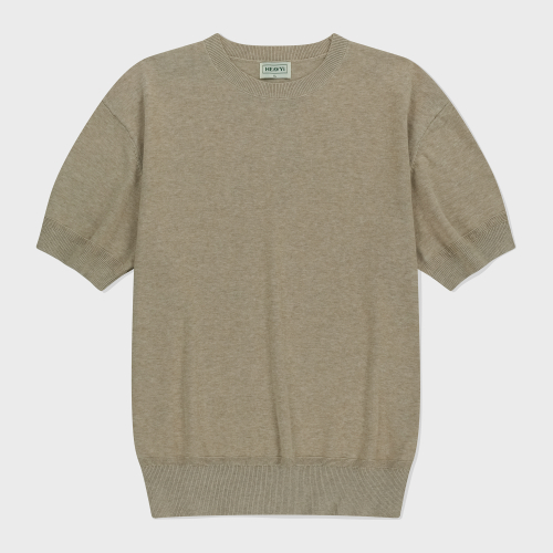 Плотный трикотажный топ с круглым вырезом Light Grey